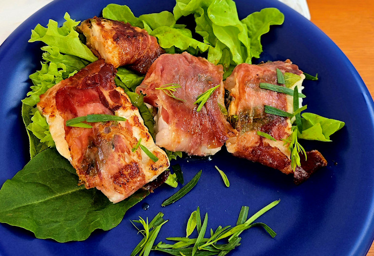 Kabeljaufilet à la Saltimbocca